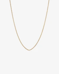 Diamond Accent Curb Chain Necklace in 10kt Yellow Gold