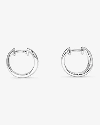 0.20 Carat TW Laboratory-Grown Pear Diamond Hoop Earrings in Sterling Silver