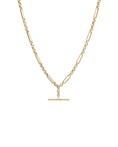 50cm Hollow Belcher Fob Necklace in 10kt Yellow Gold