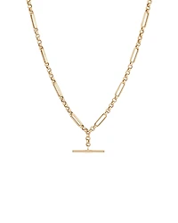 50cm Hollow Belcher Fob Necklace in 10kt Yellow Gold