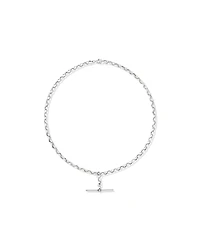 45cm (18") 4.5mm-5mm Width Belcher Fob Chain in Sterling Silver