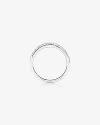 Multi Row Ring with 0.50 Carat TW Diamond in 10kt White Gold