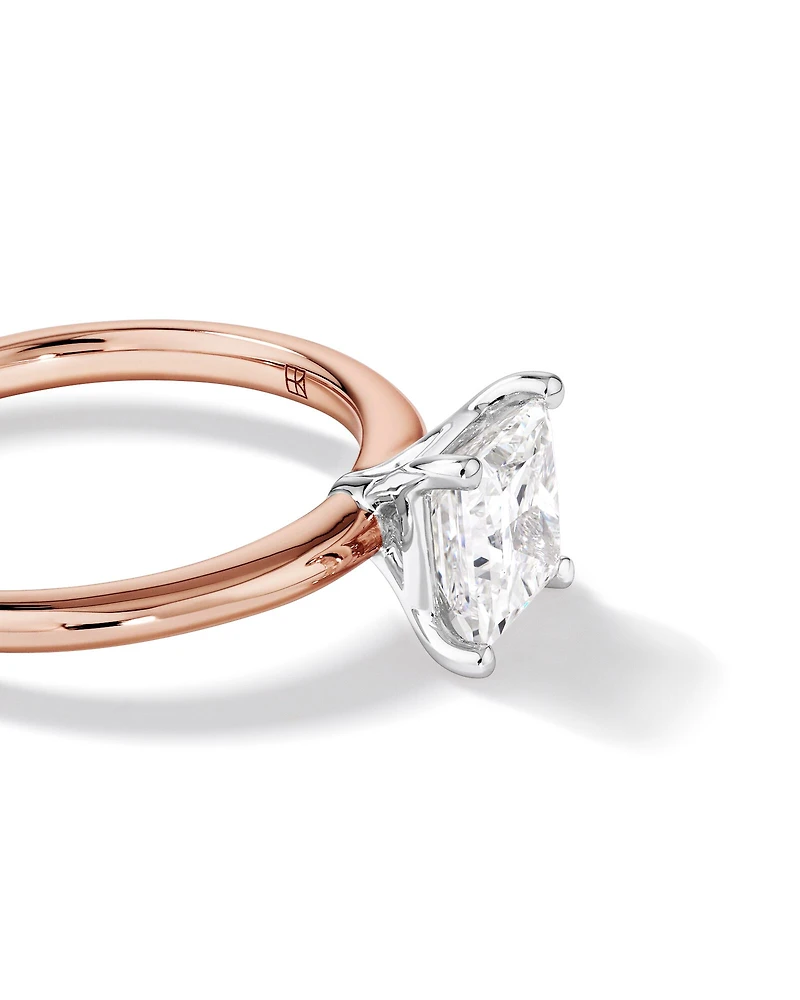1.25 Carat TW Princess Cut Laboratory-Grown Diamond Solitaire Engagement Ring In 14kt White Gold