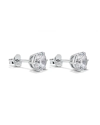 7.3mm Round Brilliant Cubic Zirconia Stud Earrings in Sterling Silver