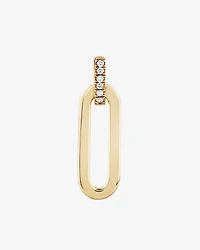 Paperclip Pendant with 0.02 Carat TW of Diamonds in 10kt Yellow Gold
