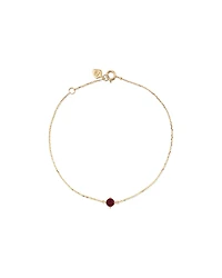 19cm (7.5") Bracelet with Garnet in 10kt Yellow Gold