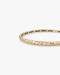 Diamond-Cut Crossaint Bangle in 10kt Yellow Gold
