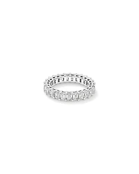 3.50 Carat TW Emerald Cut Laboratory-Grown Diamond Eternity Ring in 14kt White Gold