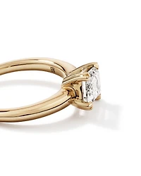 2.00 Carat TW Emerald Cut Laboratory-Grown Diamond Offset East West Engagement Ring in 14kt Yellow Gold