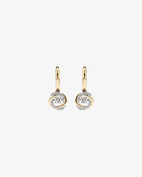 0.35 Carat TW Diamond Everlight Swirl Drop Huggie Earrings in 10kt Yellow Gold
