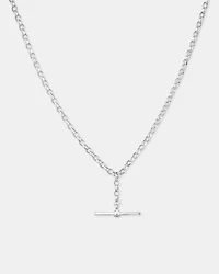 45cm (18") 2.5mm-3mm Width Belcher Chain with Fob in Sterling Silver