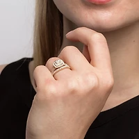 Bridal Set with 1.18 Carat TW of Diamonds in 14kt White Gold