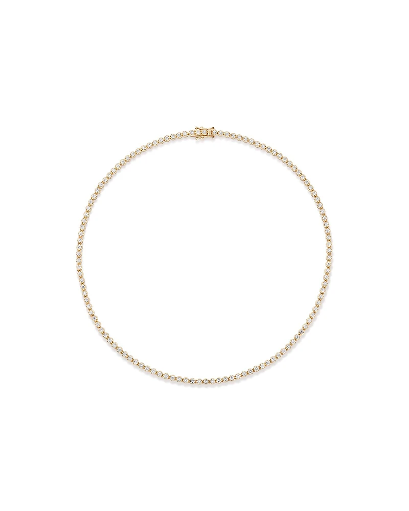 Collier de tennis en diamants cultivés en laboratoire TW de 4,00 carats serti en or blanc 10 carats