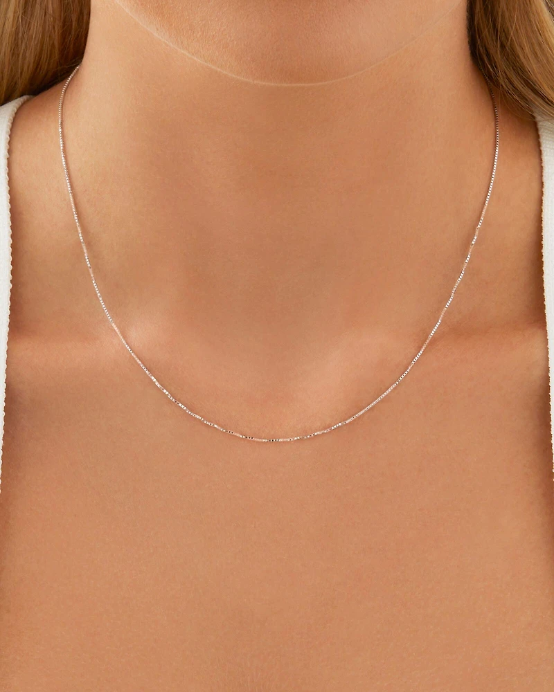 45cm (18") 0.66mm Width Box Chain in 18kt Yellow Gold