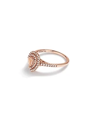 Sir Michael Hill Designer Fashion Ring with Morganite & 0.25 Carat TW of Diamonds in 10kt Rose Gold