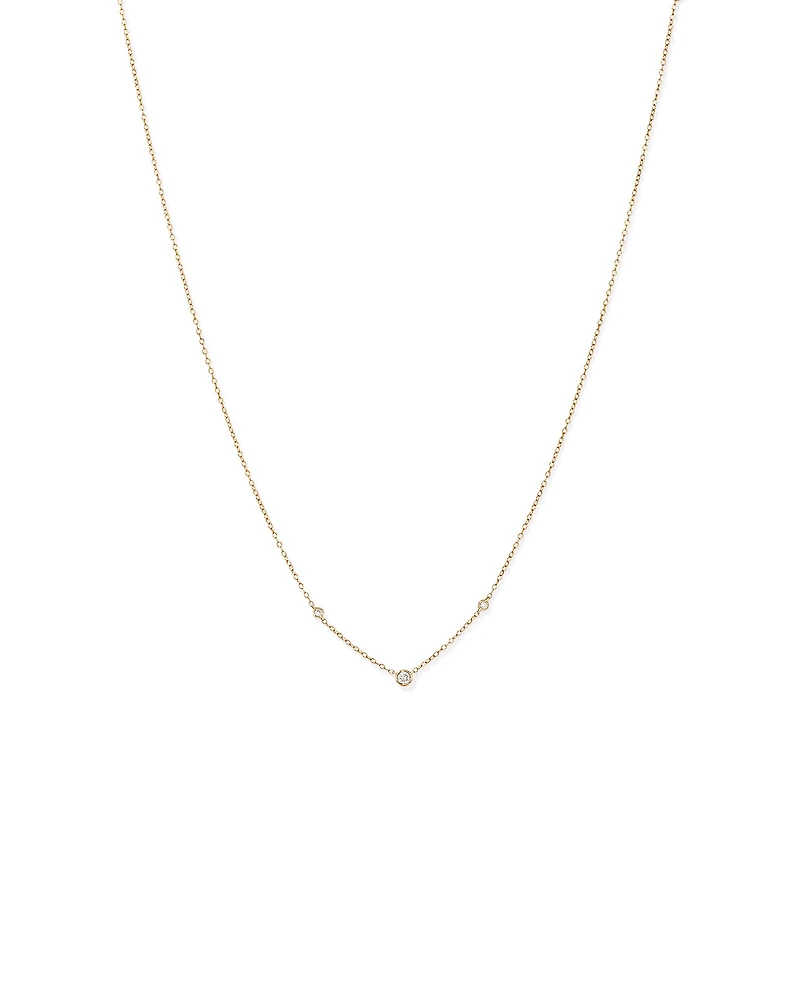Collier avec 0,10 carat TW de diamants en or jaune 10 carats
