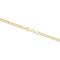 50cm (20") Semi Solid Curb Chain in 10kt Yellow Gold