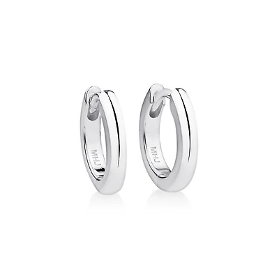 14mm Huggie Earrings in Sterling Silver