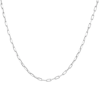 45cm (18”) 3.5mm Hollow Paperclip Chain in 10kt Yellow Gold