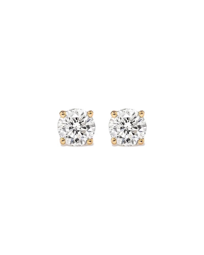 Carat TW Diamond Solitaire Stud Earrings in 18kt White Gold