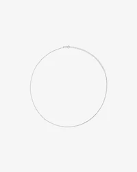 55cm (22") 1-1.5mm Width Fine Curb Chain Necklace in Sterling Silver