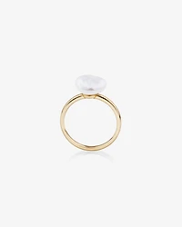 Ring with 9-10mm Cultured Freshwater Baroque Pearls in 10kt Yellow Gold