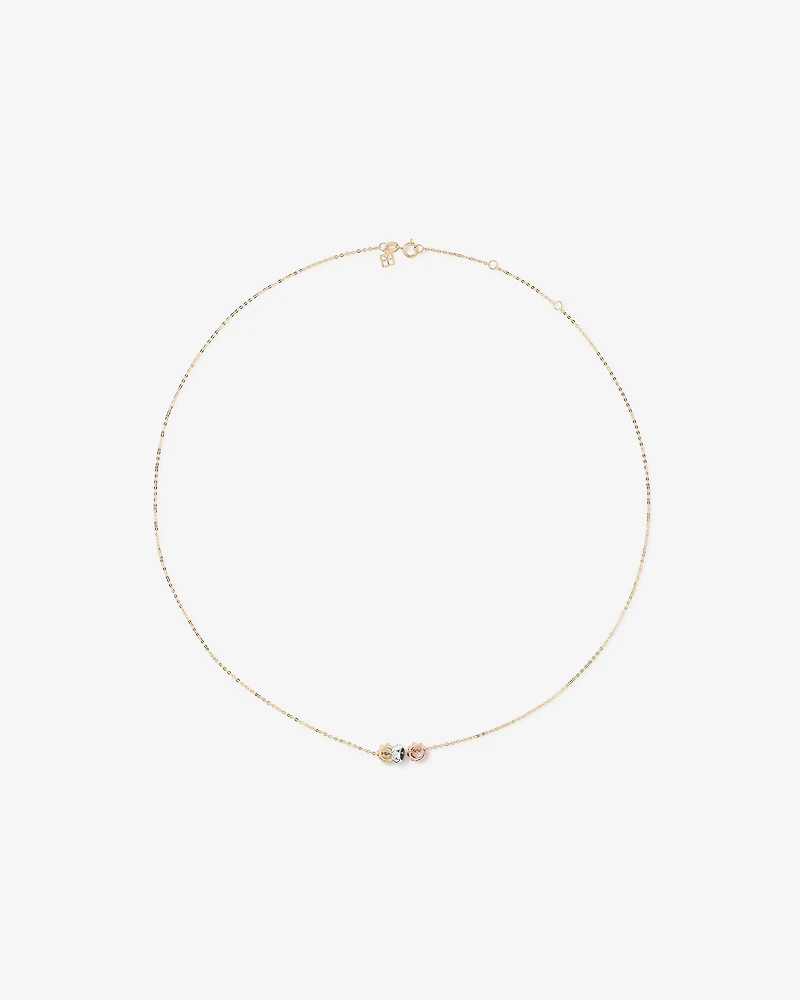 Collier Rondelle Signature Connect de 50 cm (20 po) en Or Jaune, Rose et Blanc 10 kt