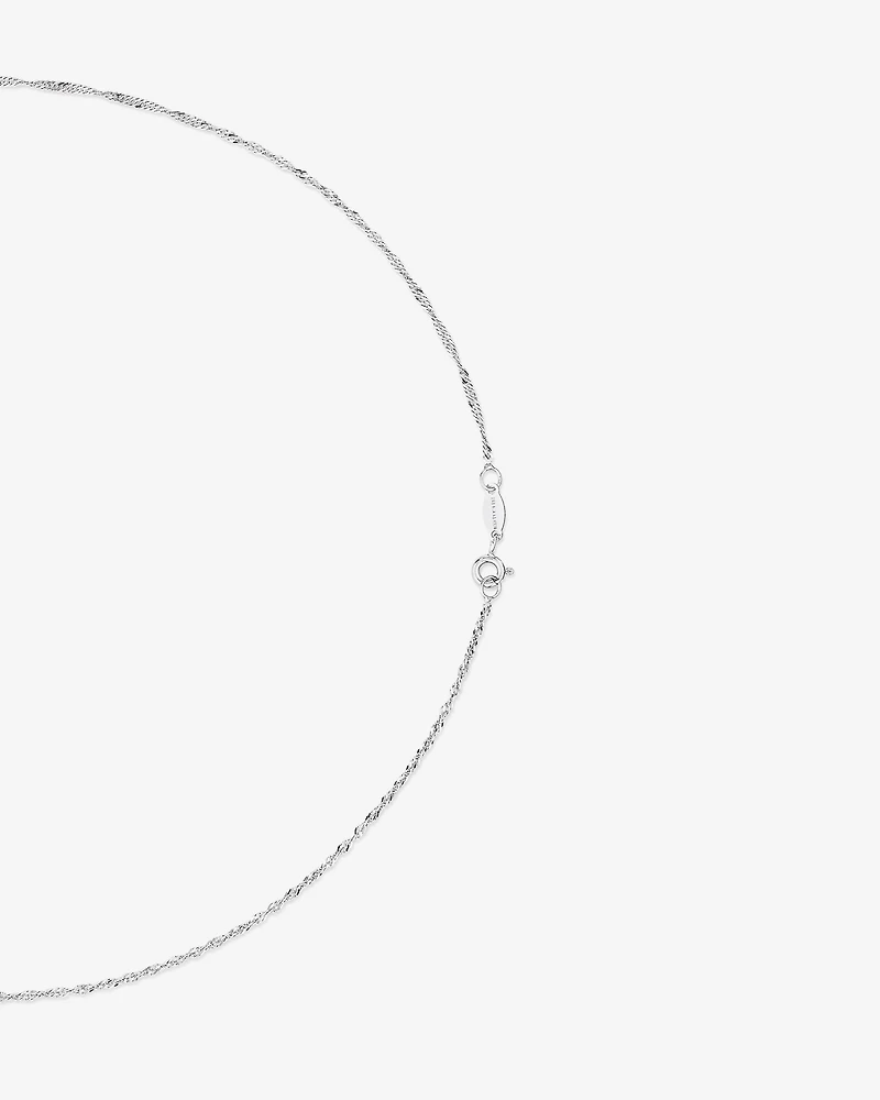 45cm (18") 1mm-1.5mm Width Hollow Singapore Chain in 10kt Yellow Gold