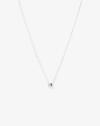 Sapphire & Diamond Dot Dash Rondell Pendant with 0.21 Carat TW in 10kt White Gold
