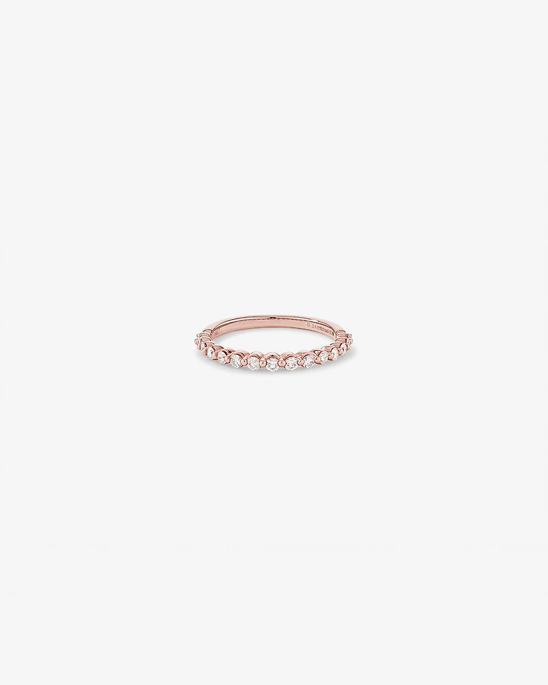 Wedding Ring with 0.34 Carat TW of Diamonds in 14kt Rose Gold