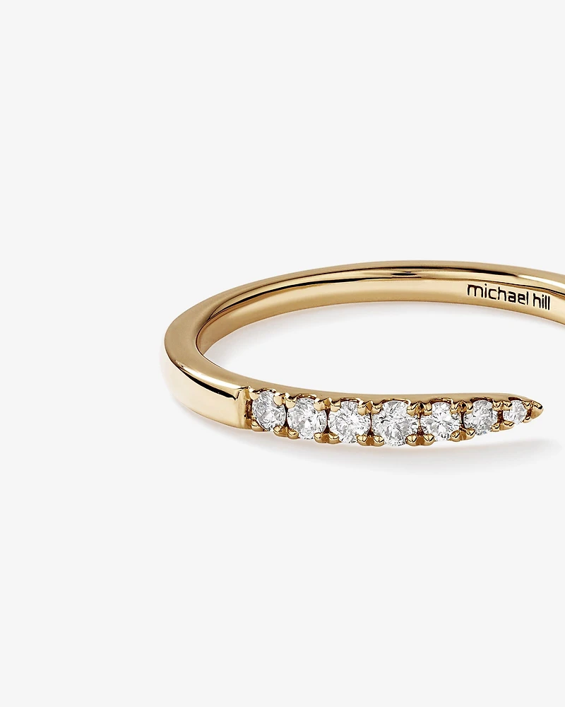 0.25 Carat TW Diamond Open Wedding Band in 14kt Yellow Gold