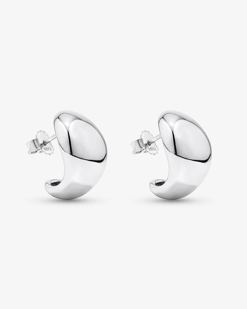 Polished Bold Dome Stud Earrings in Sterling Silver