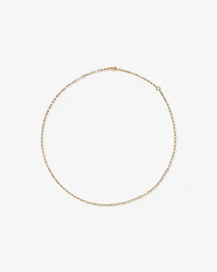 45cm (18”) 2mm-2.5mm Width Hollow Paperclip Chain in 10kt Yellow Gold