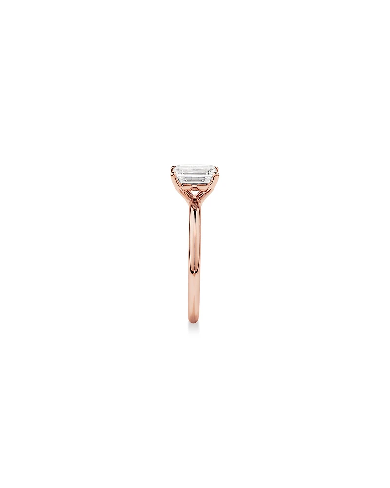 1.25 Carat TW Emerald Cut Laboratory-Grown Diamond Solitaire Engagement Ring In 14kt White Gold