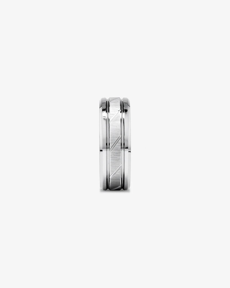 Men's Ring Grey Sapphire Tungsten