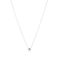 Sapphire & Diamond Dot Dash Rondell Pendant with 0.21 Carat TW in 10kt White Gold