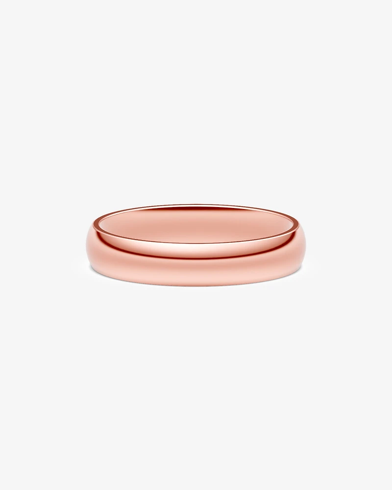 5mm High Domed Wedding Band 10kt Yellow Gold