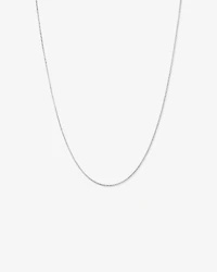 50cm (20") 1.25mm Width Round Box Chain Necklace in Sterling Silver