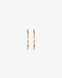 28mm Square Twist Hoop Earrings in 10kt Yellow Gold