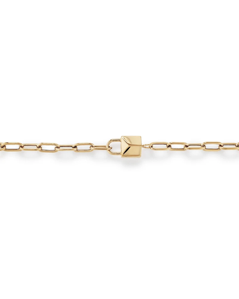 Signature Lock Bracelet in 10kt Yellow Gold