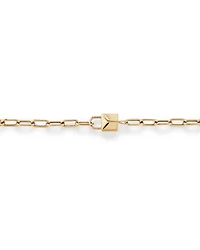 Signature Lock Bracelet in 10kt Yellow Gold