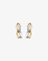 Hoop Earrings in 10kt Yellow & White Gold