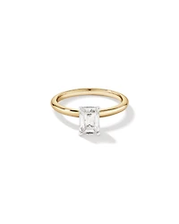 1.25 Carat TW Emerald Cut Laboratory-Grown Diamond Solitaire Engagement Ring In 14kt White Gold