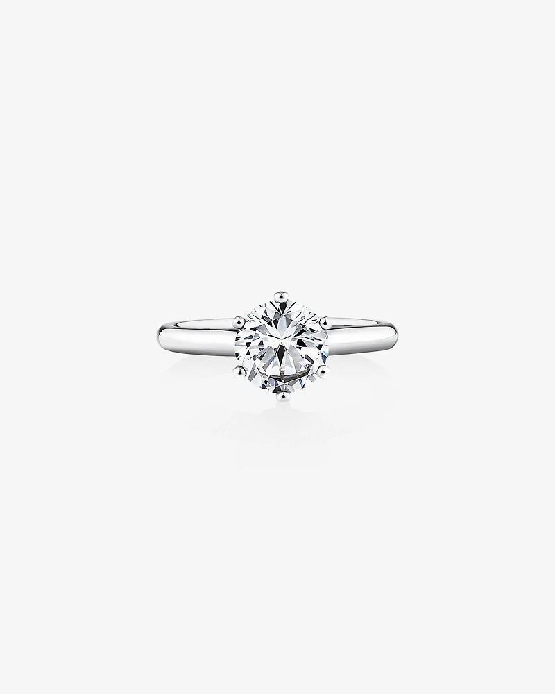 Certified Solitaire Engagement Ring with A 1 1/2 Carat TW Diamond in 18kt White Gold