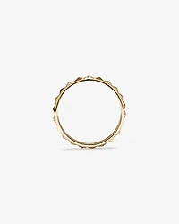 Bague Signature Connect Linéaire avec Diamant en Or Jaune 10 carats