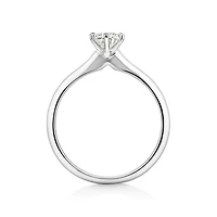 Certified Solitaire Engagement Ring with a 0.50 Carat TW Diamond in 18kt White Gold