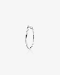 Arrow Ring with Diamonds in Sterling Silver