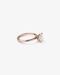Bague De Fiançailles Solitaire En Diamant De Laboratoire Rond Brillant De 2 Carats Poids Total En Or Blanc 14 Carats