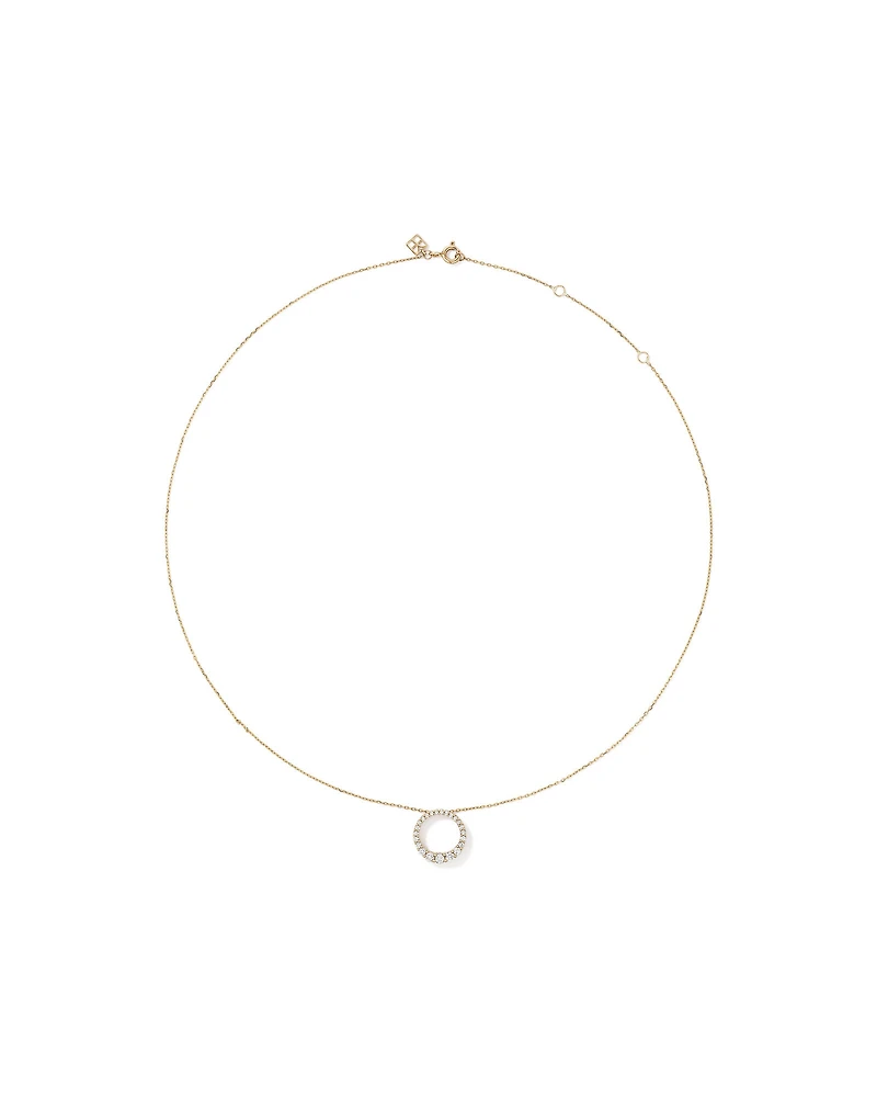 0.38 Carat TW Diamond Graduated Circle Necklace in 10kt Yellow Gold