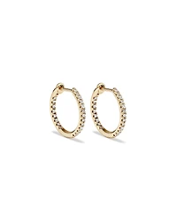 Hoop Earrings With 0.25 Carat TW Of Diamonds in 10kt White Gold